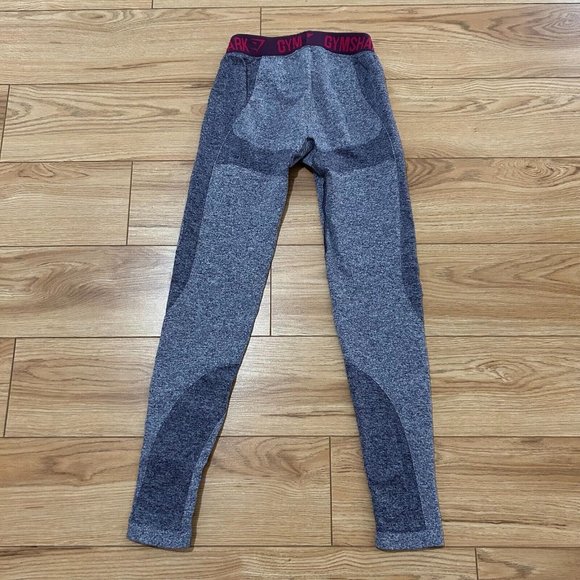 💠 Gymshark Leggings Women's Size Small Dry Full Length Purple Thick Band EEUC - Picture 3 of 3